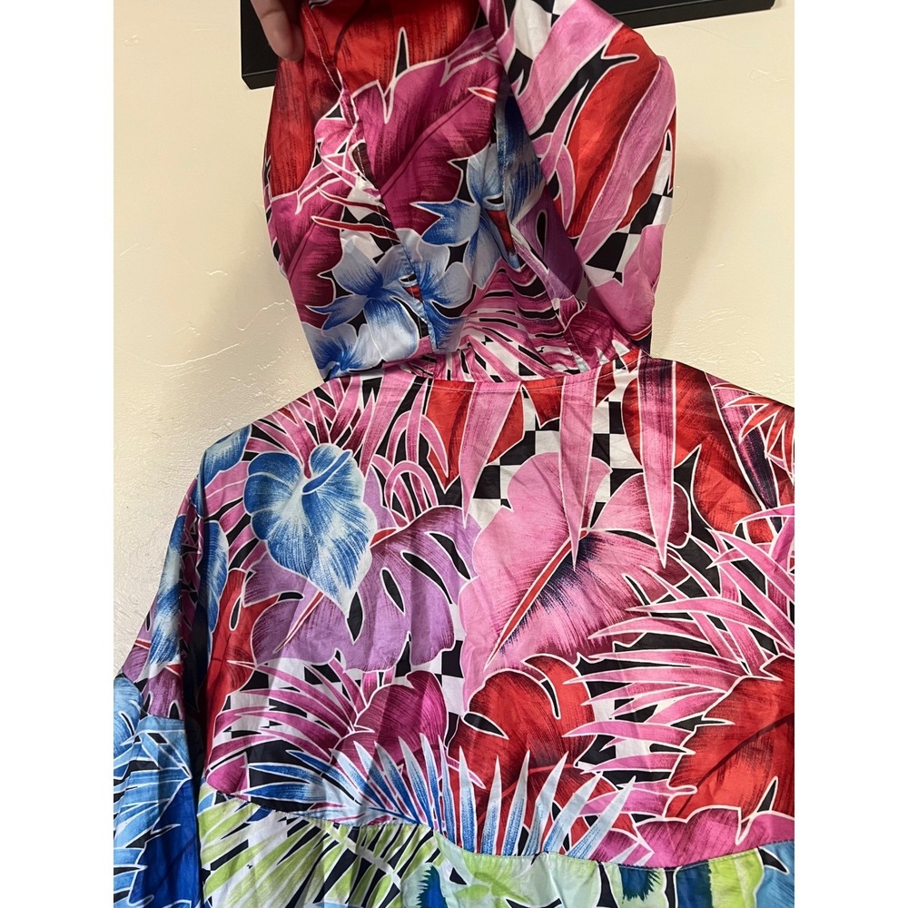Nike Womens Windrunner Jacket Floral Tropical Print Cropped Windbreaker Multi M - Picture 8 of 9